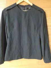 L.elu◇美品◇現行◇Aurora blous◇オーロラブラウス◇ネイビー◇S