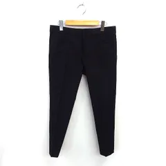 バナナリパブリック BANANA REPUBLIC テーパード センタープレス パンツ ロング ジップフライ 無地 シンプル 6 黒 ブラック /TT