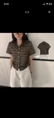 エイブリー チェック 茶 カーキ シャツのサムネイル