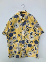 HELLY HANSEN ヘリーハンセン シャツ/ブラウス M イエロー コットン その他総柄 ショート丈 半袖 ボタンダウン レギュラーカラー メンズのサムネイル