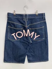 TOMMY トミー デニムパンツ M ブルー ハーフ・ひざ丈 リジッド・ワンウォッシュ レギュラー スタンダード 無地 バックプリント ブランドロゴ 刺繍 メンズのサムネイル