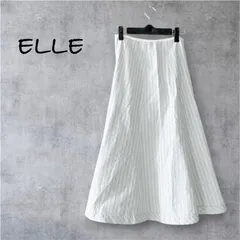 ELLE エル スカート フレア ブルー系 ストライプのサムネイル