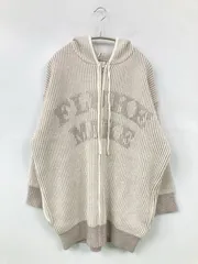 SPIRALGIRL スパイラルガール パーカー F ベージュ ナイロン ストライプ柄 前面プリント ジップアップ 長袖 レディースのサムネイル