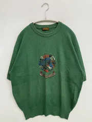 ARAMIS アラミス ニット/セーター M グリーン リネン・麻 刺繍 ミドル丈 半袖 クルーネック(丸首) メンズのサムネイル