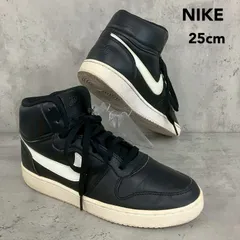NIKE ナイキ エバノン ミッド EBERNON MID ウィメンズ スニーカー 25cm ブラック 黒 ホワイト 白 カジュアル ストリート バスケットボール スタイル ミドルカット シューズ 通勤 通学 スポーツ ファッション 定番 人気 ★ ■■のサムネイル