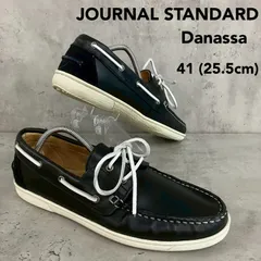 JOURNAL STANDARD Danassa 別注 デッキシューズ 41 25.5cm レザー モカシン ローファー ポルトガル製 ネイビー ブラック レザー コンビ スリッポン メンズ 靴 カジュアル トラッド シンプル おしゃれ ★ ■■のサムネイル