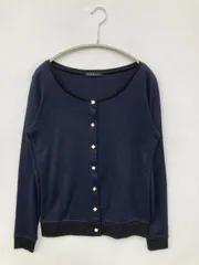 C.D.S basic カーディガン/ボレロ S ネイビー ウール・ニット 無地 ミドル丈 長袖 レディースのサムネイル