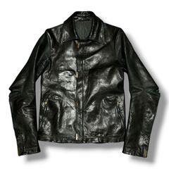 美品 Rick Owens 22SS leather outer shirts レザー アウター シャツ 