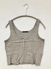 BRANDY MELVILLE ブランディーメルビル タンクトップ 160/84A グレー 無地 カップなし レディースのサムネイル