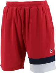 フィラ FILA テニス ショートパンツ メンズ 男性 大人 半ズボン ボトムス ウェア アシンメトリー ロゴ ゲームショーツ 吸水 速乾 UVカット 部活動 クラブ サークル スクール  VM7016 11 フィラレッド