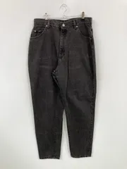 Lee リー デニムパンツ 14 M ブラック フルレングス 無地 スタンダード テーパード ハイウエスト リジッド・ワンウォッシュ レディース