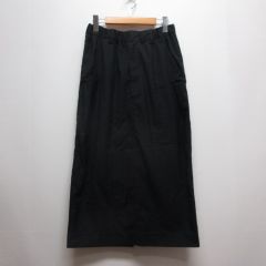 エブール ebure ウールタックフレアスカート ロング シルク混 36