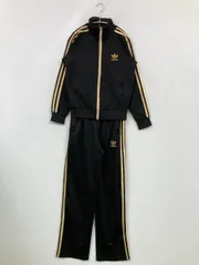 adidas アディダス セットアップ S ブラック ジャージ ブランドロゴ ライン柄 レディースのサムネイル