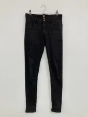 DAY CLOSET デイクローゼット デニムパンツ ブラック フルレングス 無地 スキニー・タイト テーパード ハイウエスト リジッド・ワンウォッシュ レディースのサムネイル