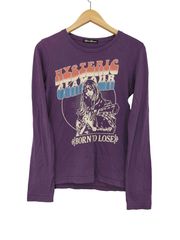 ヒステリックグラマー HYSTERIC GLAMOUR ラメ ロゴプリント クルー