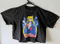 [신품 태그 포함] 세일러 문 Sailor Moon 블랙 T 셔츠 여성 S / M 해외 한정