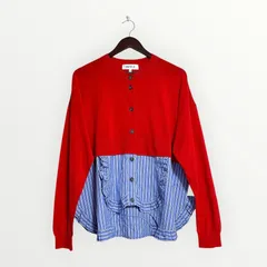 ENFOLD エンフォルド  FRILL-BOTTOM CARDIGAN フリルシャツドッキング カーディガン 38のサムネイル