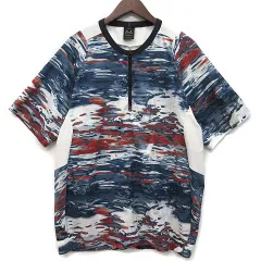 オークリー OAKLEY ハーフジップ シャツ 半袖 ウィンド プルオーバー Enhance Wind Pullover 10.0 ホワイト ブルー 白 青 2XL FOA400158のサムネイル