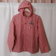 (^w^)b BETTY'S BLUE 80s 90s ビンテージ ヴィンテージ 昭和レトロ 平成レトロ ナイロン パーカー ジャケット ベティーズブルー 2WAY ベスト 袖脱着 ジップアップ 刺繍 9号 M ピンク 古着 レディース OM12770WTのサムネイル