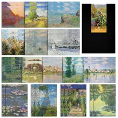 ミニカード メッセージカード 郵便番号枠入り 絵葉書 ポストカード 油彩画 POSTCARD Monet Claude 30セット おしゃれ はがき 葉書 絵はがき モネ クロード