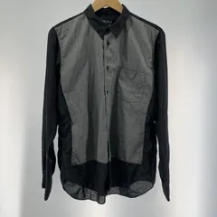 【中古】BLACK COMME des GARCONS 14AW バイカラーシャツ サイズL 1O-B005 AD2014 ブラック/グレー[19]のサムネイル