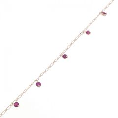 K18 天然Ruby ブレスレット 17cm R3.00ct - メルカリ
