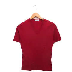 バーニーズニューヨーク BARNEYS NEW YORK カットソー Tシャツ 半袖 Vネック コットン シンプル レッド 赤 /KT38のサムネイル