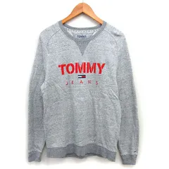 トミー TOMMY JEANS 国内正規品 ラグランスリーブ トレーナー スウェット ロゴ刺繍 コットン 綿 リブ L グレー /NT6のサムネイル