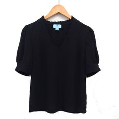 SEZANE レーストリム Vネック 半袖ブラック 34 - メルカリ