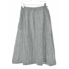 【NATURALLAUNDRY】742S-01 ギンガムチェック リネンロングスカートのサムネイル