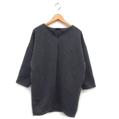 アパートバイローリーズ apart by lowrys ゆったり ワンピース ミニ スリットネック ドロップショルダー タック 長袖 F グレー /NT11のサムネイル