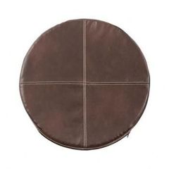 レザー調 ラウンドクッション 2個セット ダークブラウン キャメル 