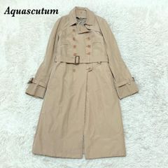 美品】 アクアスキュータム スプリングコート ベルト付き キュータム 