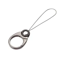 新品 [LOYELEY] リングストラップ スマホ フィンガー リング ストラップ 携帯ストラップ フィンガーリング スマートフォン カラビナ 落下防止 合金（ブラック）のサムネイル