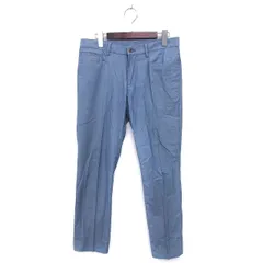 コムサメン COMME CA MEN デニム スラックス ストレート コットン 綿 ジップフライ 薄手 M 青 ブルー /NT22のサムネイル