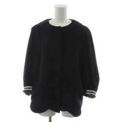ボーダーズアットバルコニー BORDERS at BALCONY BALLON SLEEVES TOP バルーンスリーブストップ シャツ ブラウス 長袖 36 紺 ネイビー BD1911-3C-01 /RRのサムネイル