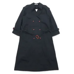 90s Vintage Trench Double-Breasted Coat Misty Harbor トレンチコート M ブラック コットン チェックライナー着脱式 ベルト付きのサムネイル