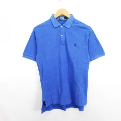 ポロ バイ ラルフローレン Polo by Ralph Lauren ポロシャツ 半袖 ロゴ 刺繍 コットン M ブルー ※EKM