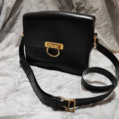 OLD CELINE セリーヌ ガンチーニ ショルダーバッグ カーフレザー 金のサムネイル