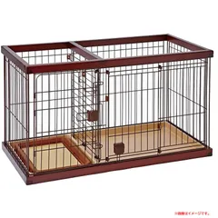 E5450◆未開封・未使用 ペティオ (Petio) トイレのしつけが出来る ドッグルームサークル ブラウン スモール ペットサークル ペットケージ ペットフェンス プレイサークル 犬小屋 ドッグハウス 犬 ペット用品 W24756のサムネイル