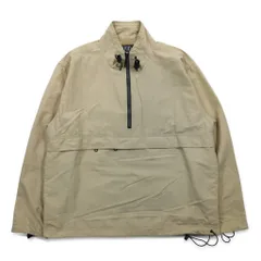90年代 OXYOXY ハーフジップ アノラックジャケット M ベージュ ナイロン ドローコードのサムネイル