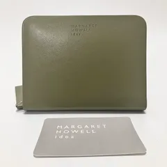 H481 未使用 マーガレットハウエルアイデア 折り財布 二つ折り財布 財布 ラウンドファスナー レディース 本革 レザー 牛革 オリーブ コンパクト ラウンドファスナー 大人 おしゃれ お洒落 かわいい 可愛い MHLW8JS1のサムネイル
