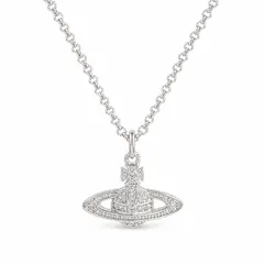 【ギフト対応可】ヴィヴィアンウエストウッド VIVIENNE WESTWOOD ネックレス MINI BAS RELIEF PENDANT オーブ シルバー クリスタル レディース アクセサリー ジュエリー 人気 ブランド おしゃれ 記念 プレゼント 送料無料のサムネイル