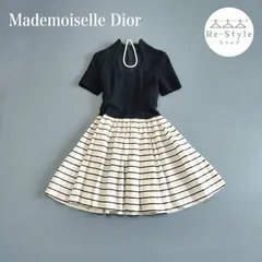 Mademoiselle Dior　マドモアゼルディオール　半袖ワンピース　シルク混　フレア　お呼ばれ　パーティー　サイズMのサムネイル