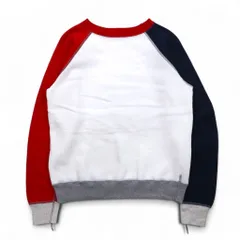 DENIME ラグラン スウェット M ホワイト トリコロール 裏起毛 DNM SPORTS 日本製のサムネイル
