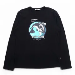 MOSCHINO JEANS ロングスリーブTシャツ ロンT XL ブラック BIG FISH プリントのサムネイル