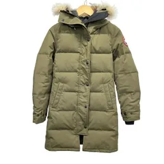 CANADA GOOSE(カナダグース) ダウンコート サイズS/P S レディース - 2302JL カーキ×黒×マルチ 長袖/ファー/冬のサムネイル