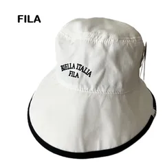 【FILA/フィラ】バケットハット UV対策 吸汗速乾 ハット ロゴ 帽子 ホワイト系 白 （中古・未使用）のサムネイル