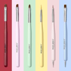 Modelones Nail Brush Set: Builder Glue Brush, Gel Nail Brush Set, Nail Art Line Brush, Nail Brush Set, Nail Dot Pen, and other Nail Art Design Pen Painting Tools