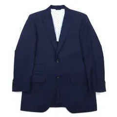 azabu tailor × loro Piana 2B テーラードジャケット S ネイビー ウール 裏地ドット 日本製のサムネイル